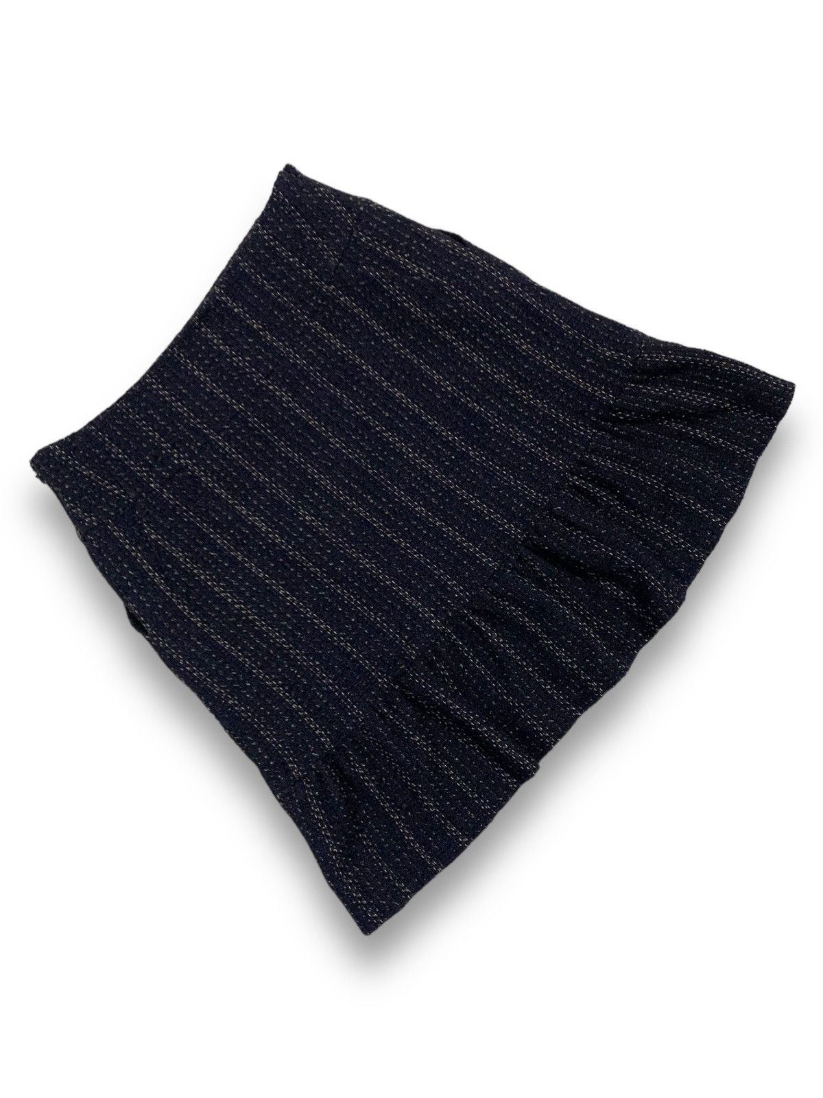 Japanese Brand CHI SO IO? Japan Technical Knitted Striped Mini Skirt Size 26" / US 2 / IT 38 - 4 Thumbnail