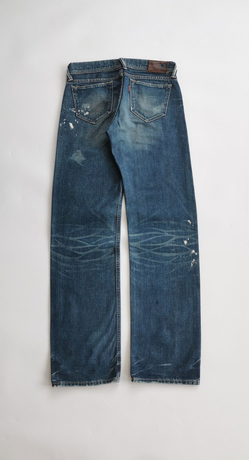 Japanese Brand Selvedge Luxluft Nave Japan Distressed Bleach Platter Jeans Size US 28 / EU 44 - 10 Thumbnail