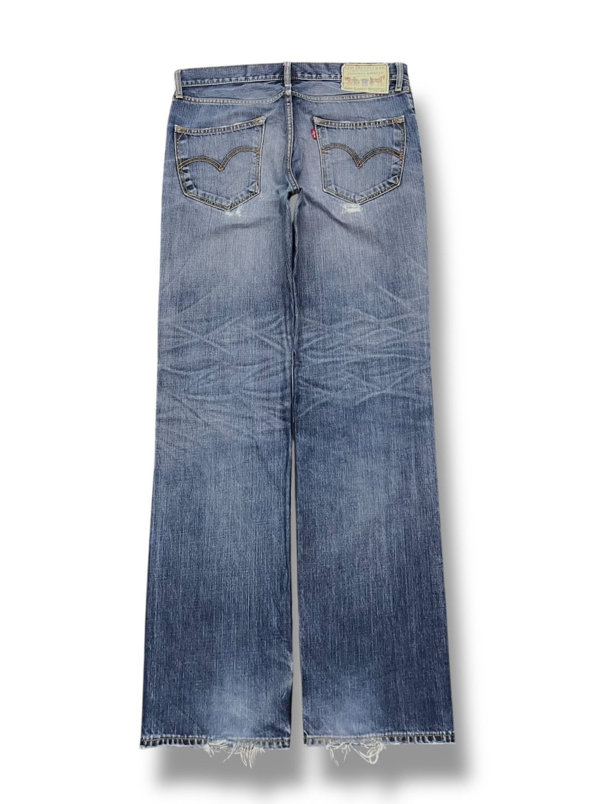 Levi's Vintage Levi’s 502 Denim Patches - Faded, Distressed Jeans Size US 35 - 3 Thumbnail