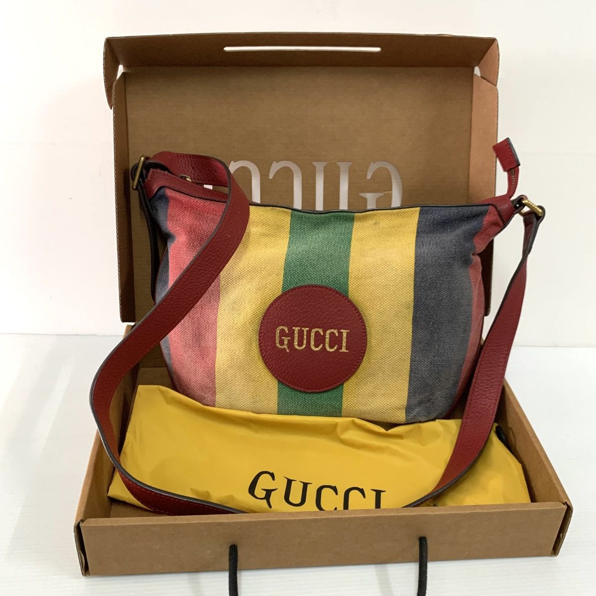 Gucci Gucci Canvas Baiadera Stripe Shoulder Bag Size ONE SIZE - 1 Thumbnail