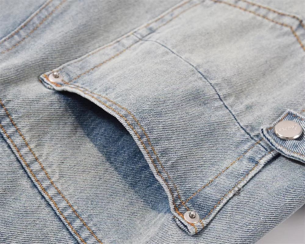 Japanese Brand × Jean Street retro light blue straight-leg versatile washed jeans Size US 32 / EU 48 - 5 Thumbnail