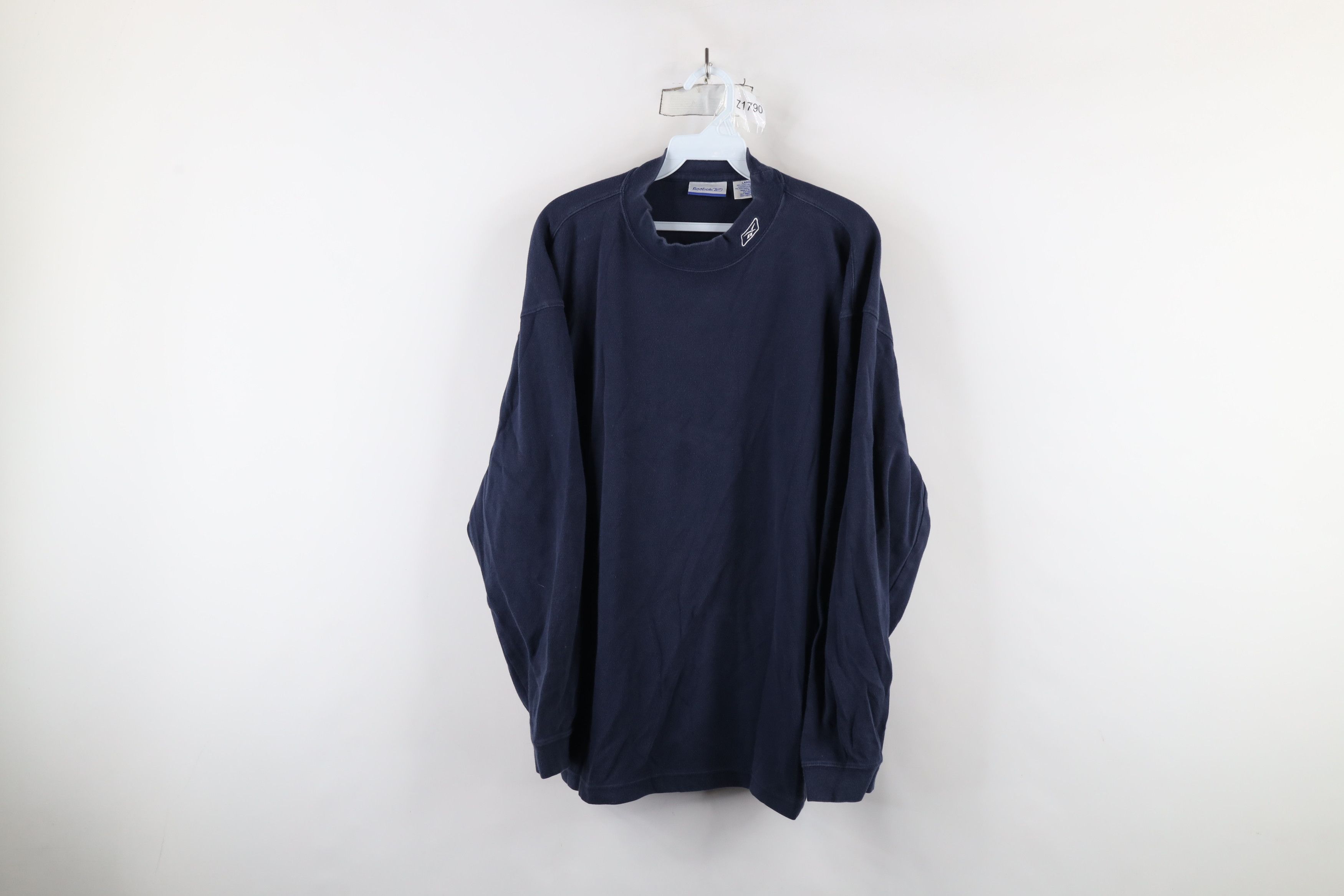 Reebok × Vintage Vintage 90s Reebok Logo Mock Neck Long Sleeve T-Shirt Size US L / EU 52-54 / 3 - 1 Thumbnail