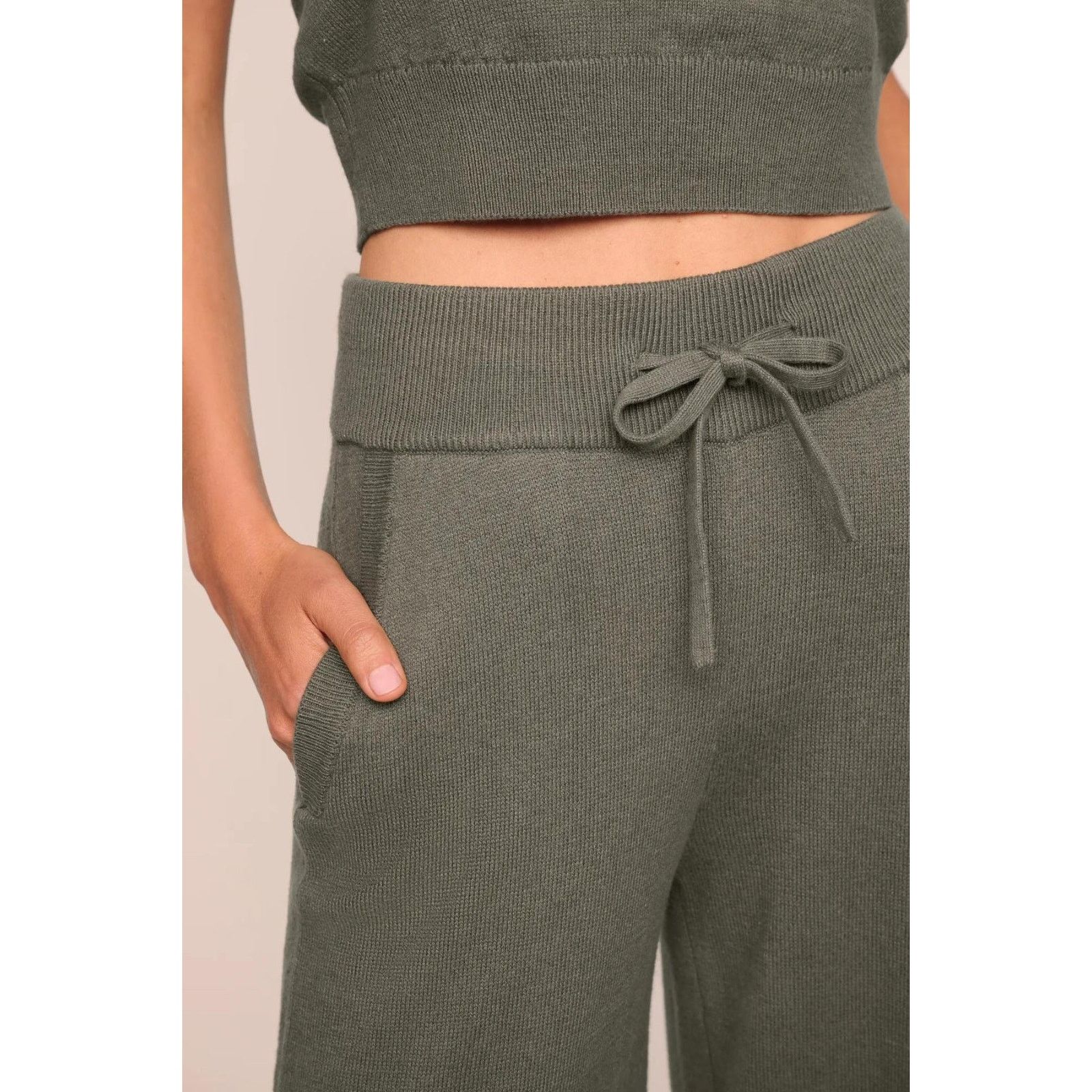 Eberjey Eberjey Softer Recycled Lounge Wide-Leg Sweatpants In Smoli Size 29" - 2 Thumbnail