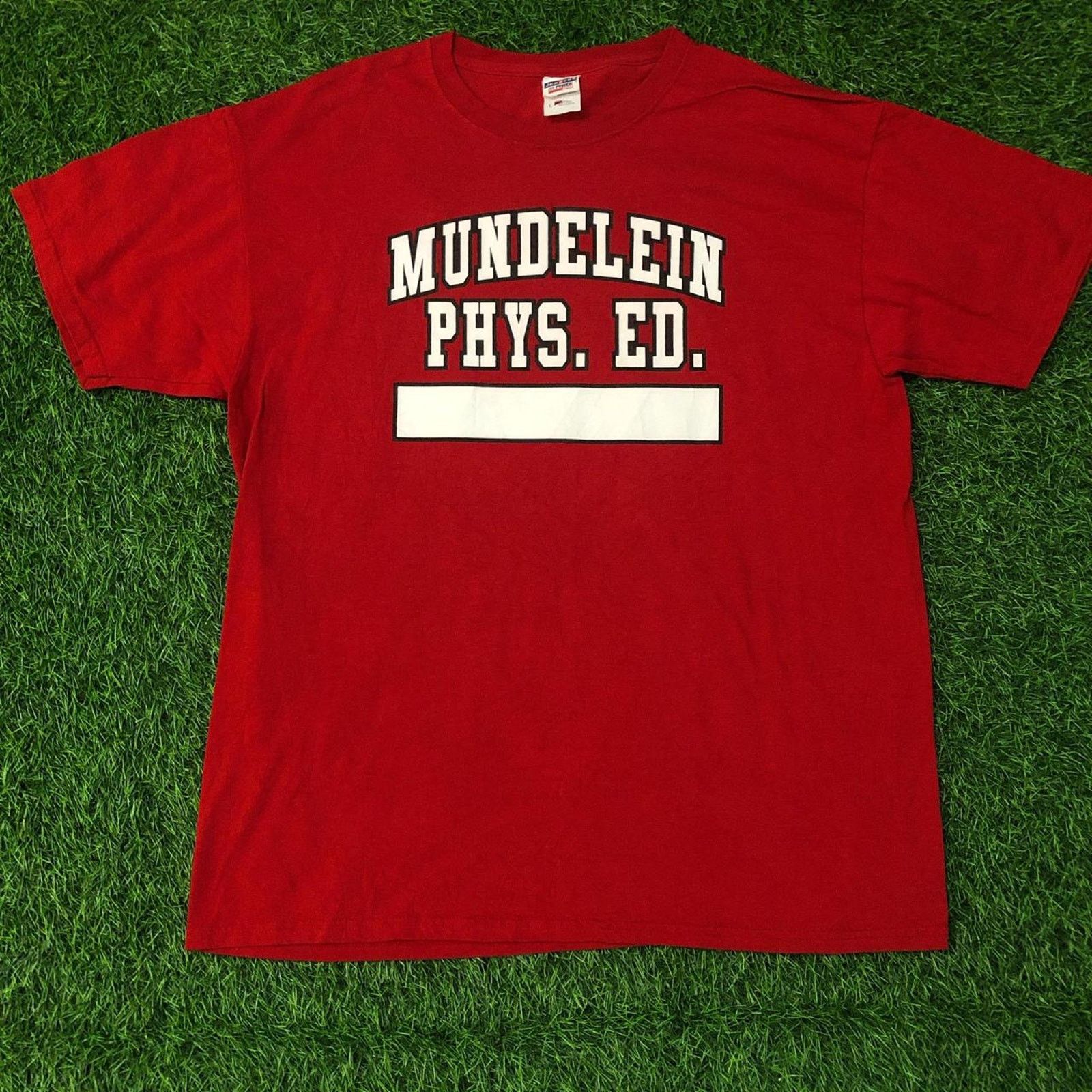 Jerzees Men’s Red ‘Mundelein Physical Education Graphic Tee Size US L / EU 52-54 / 3 - 1 Thumbnail