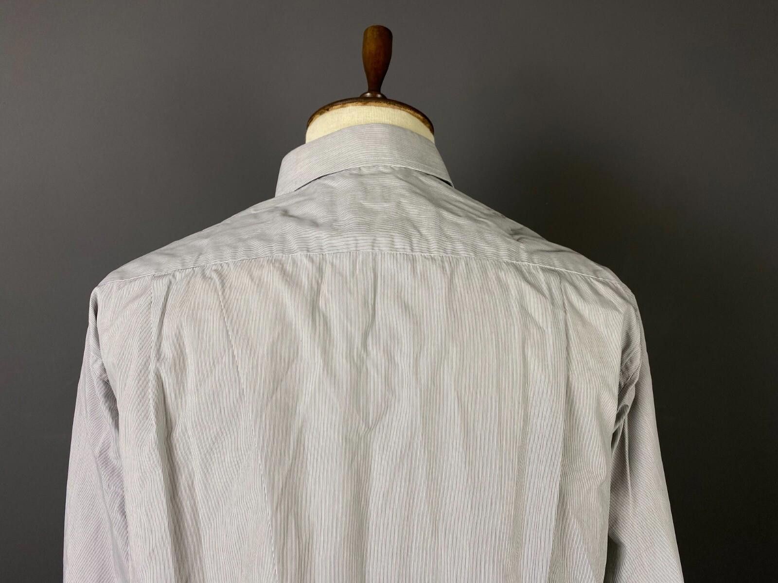 Eton Eton Ganghester Gray Luxury Dress Shirt Size 45 17.75 XXL Size US XXL / EU 58 / 5 - 5 Thumbnail