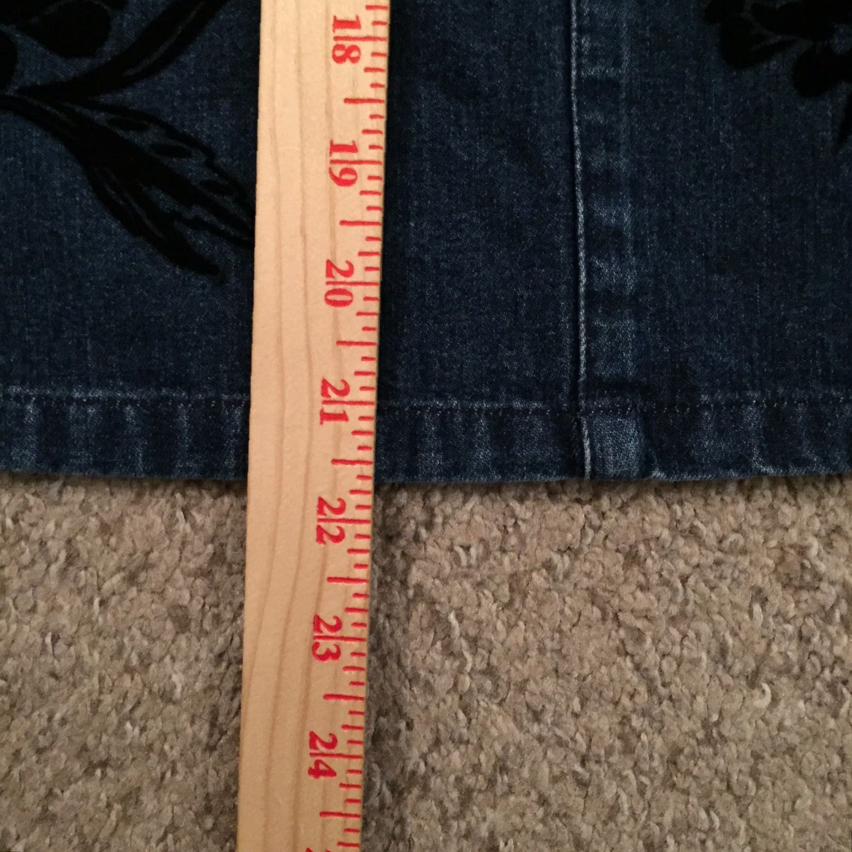 Liz Claiborne Liz Claiborne Skirt 8 Blue Denim Floral Pencil Unlined Knee Length Women Regular XS? (Note: Original size 8) Size 30" / US 8 / IT 44 - 7 Thumbnail