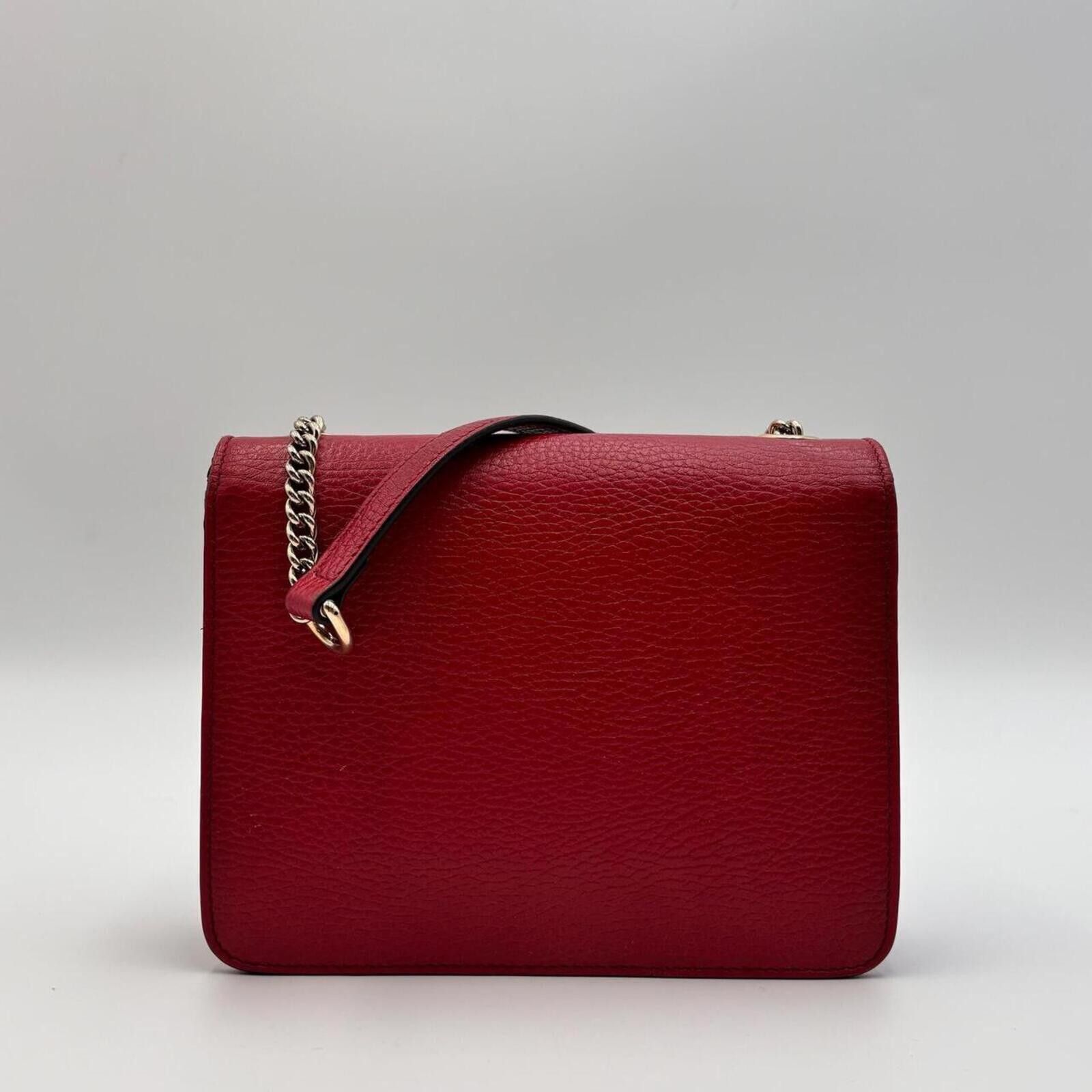 Other Gucci Interlocking GG Red Leather Chain Crossbody Bag Size ONE SIZE - 2 Thumbnail