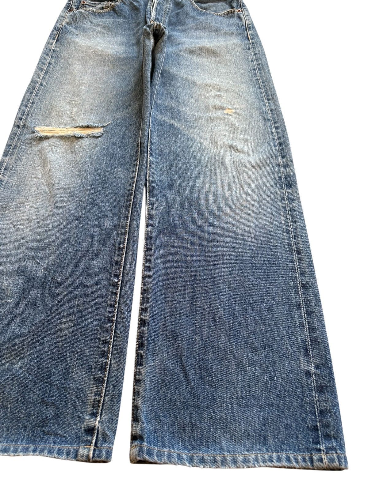 Levi's Vintage 90s Levis 503B Selvedge Mud Wash Distress Baggy Jean Size US 32 / EU 48 - 7 Thumbnail