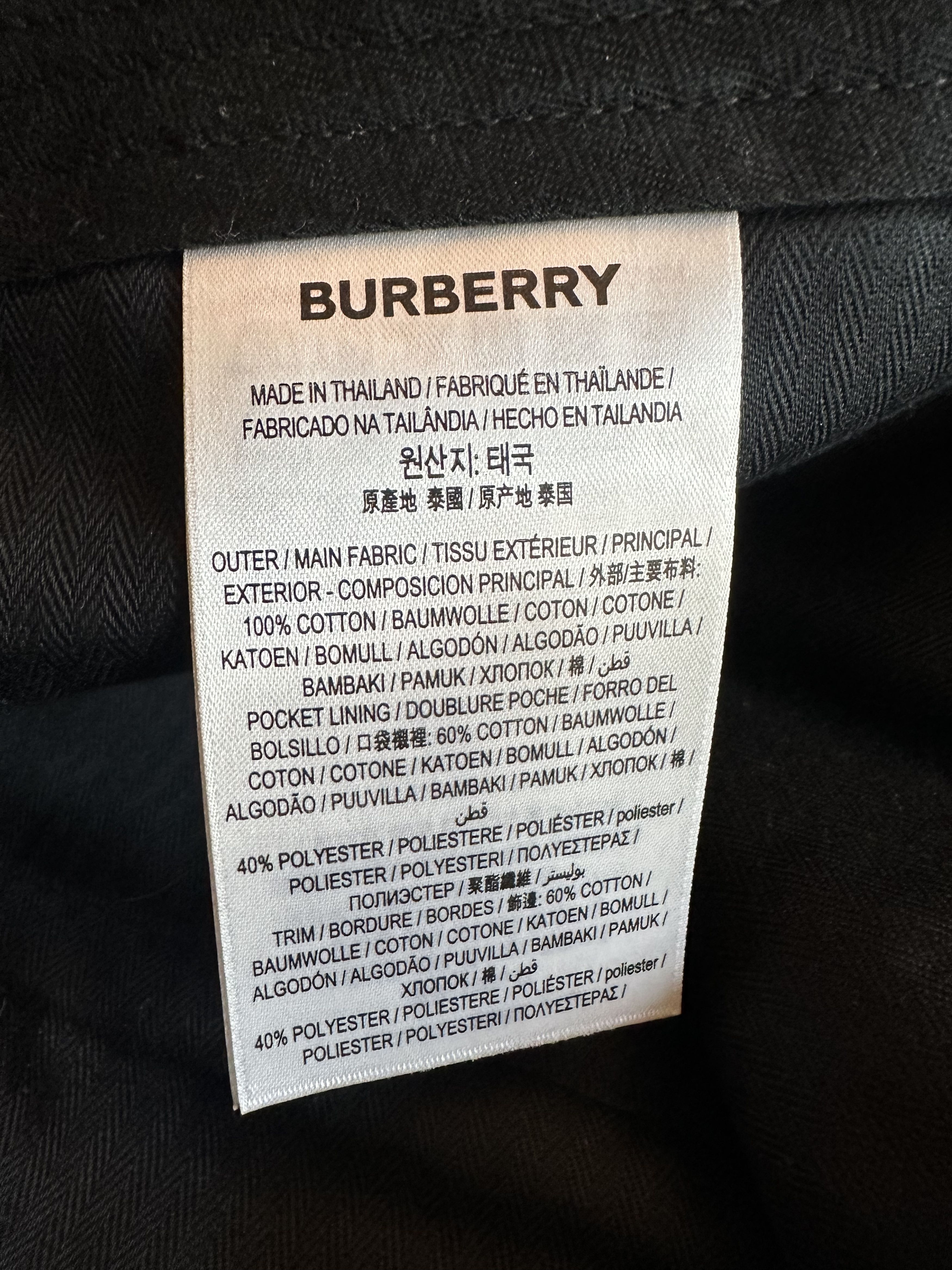 Burberry Burberry Icon Stripe Detail Black Twill Tailored Dan Shorts Size US 34 / EU 50 - 9 Thumbnail