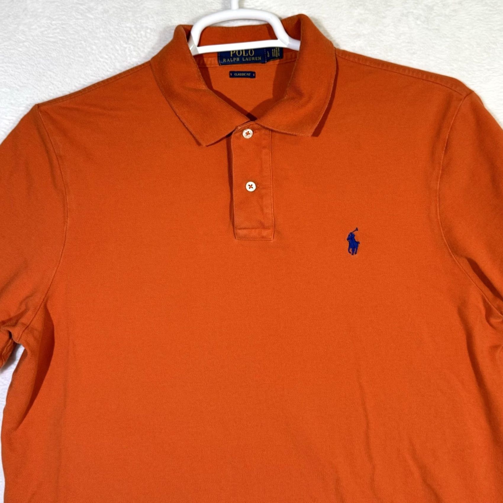 Polo Ralph Lauren Polo Ralph Lauren Polo Shirt Mens Large Orange Classic Fit Embroidered Pony Short Sleeve Casual Tee Size US M / EU 48-50 / 2 - 5 Thumbnail