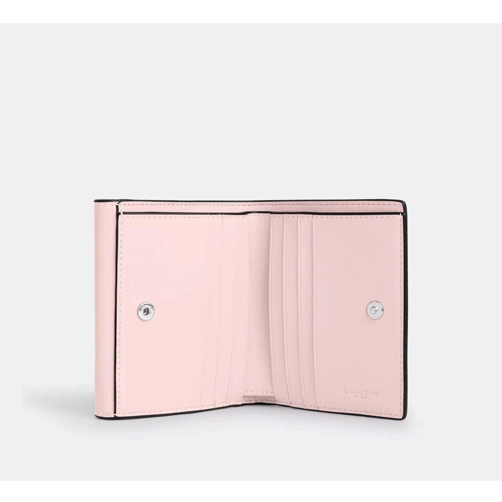 Coach NWT Coach Eliza Small Wallet Leather Silver/Blush CT985 Size ONE SIZE - 5 Thumbnail