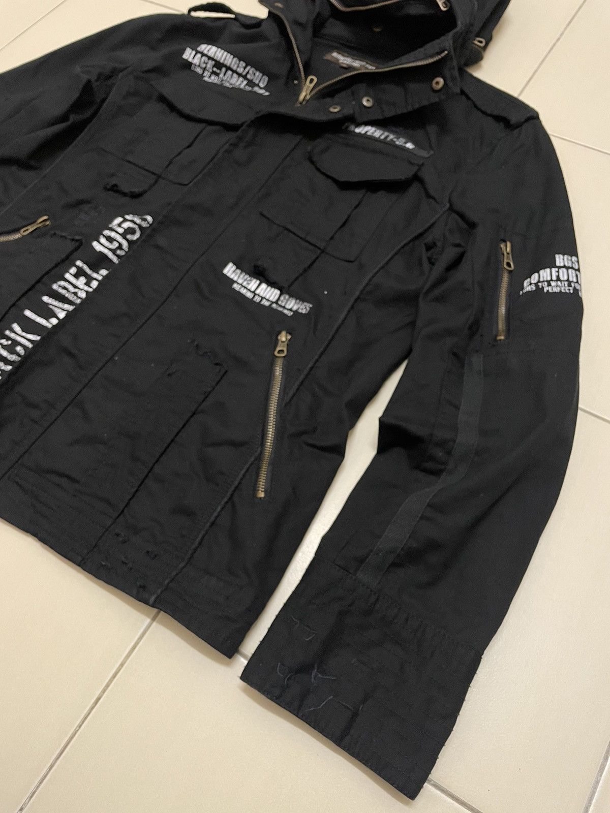 Japanese Brand Bernings Sho 291 Black Label Military Field Jacket Size US M / EU 48-50 / 2 - 2 Thumbnail