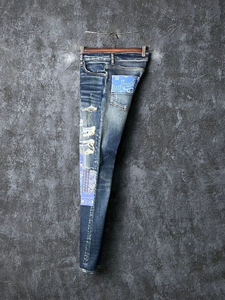 Amiri Amiri Blue patchwork jeans Size US 32 / EU 48 - 7 Thumbnail