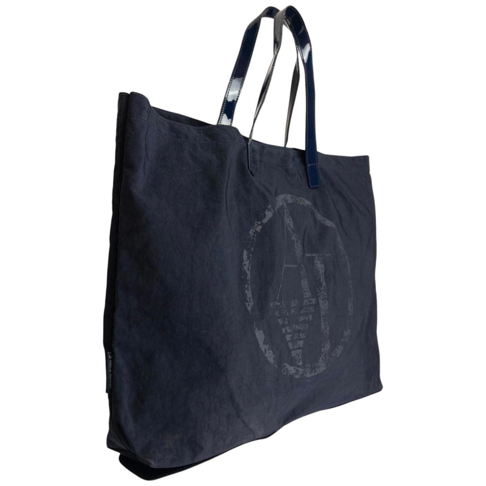 Designer Vintage Armani Jeans Foldable Shoulder Bag Size ONE SIZE - 4 Thumbnail