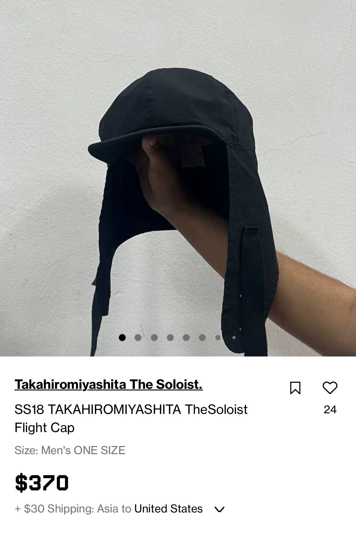 Takahiromiyashita The Soloist. The Soloist 18SS Flight Cap Size M Size ONE SIZE - 6 Thumbnail