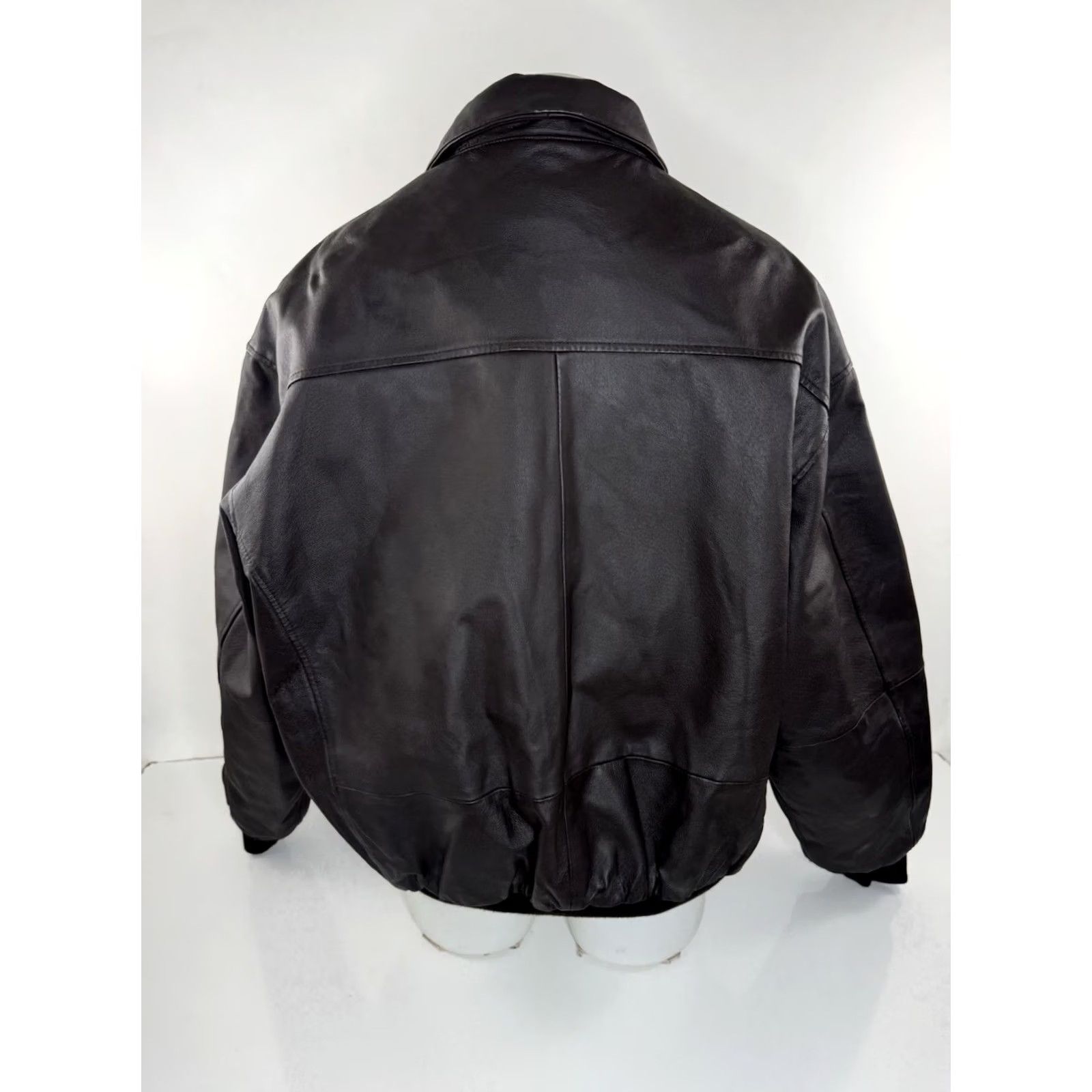 Vintage AIRBORNE - Leather Bomber XXL Jacket - Brown - Mens Size US XXL / EU 58 / 5 - 3 Thumbnail