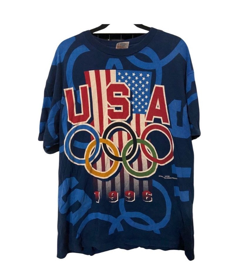 USA Olympics × Vintage Vintage Atlanta 1996 Olympics Team USA All Over Print Tee Size US XL / EU 56 / 4 - 1 Thumbnail