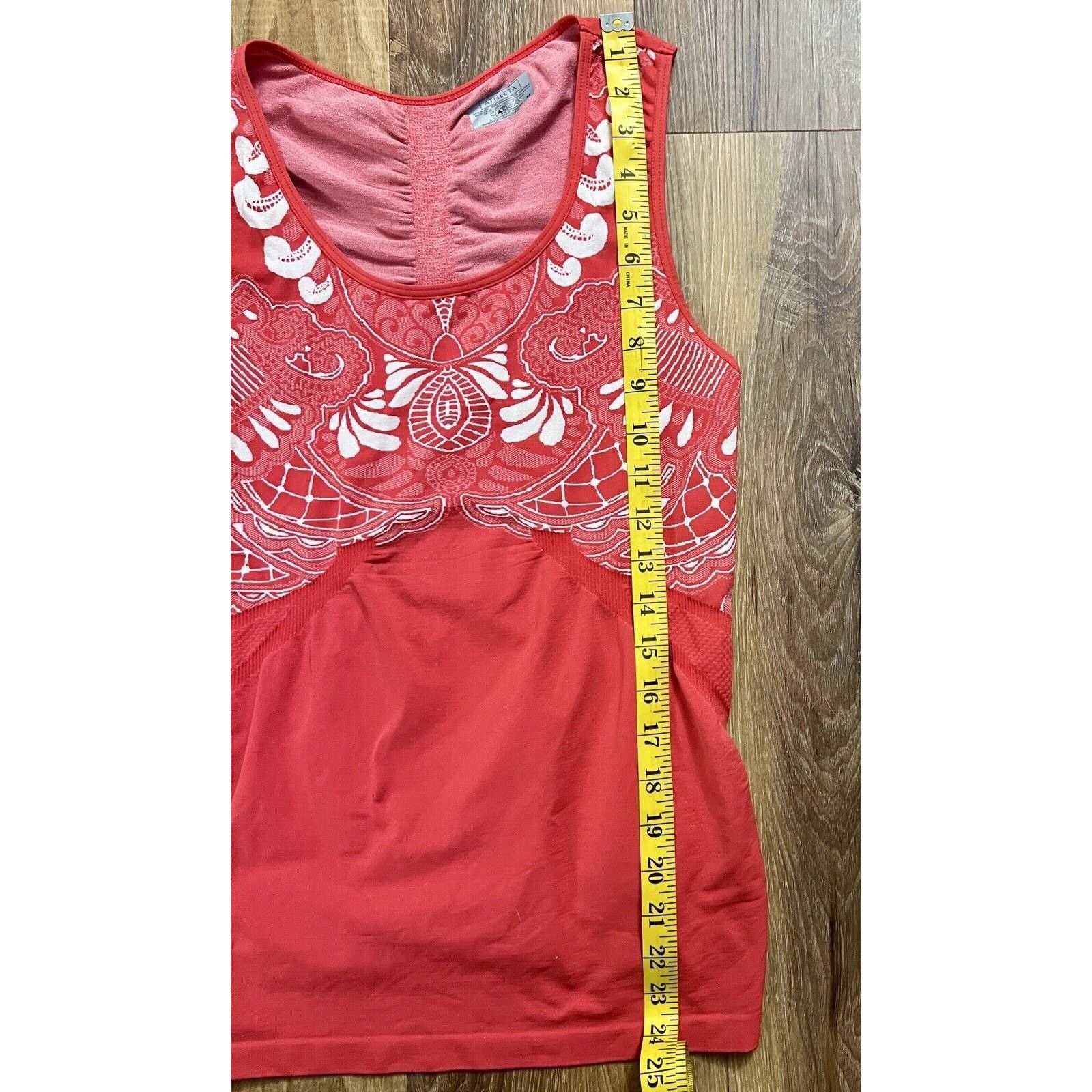 Athleta Athleta Seamless Stretch Stride Tank Top Red Printed Women Size M / US 6-8 / IT 42-44 - 4 Thumbnail
