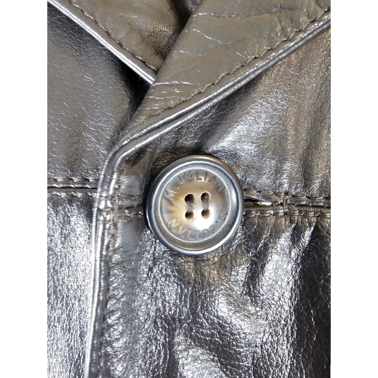 Vintage VINTAGE Wilsons Leather M. Julian Brown Leather Jacket Button-Up Mens 2XL Jacket Brown 90s Winters Vintage Mens Wrangler? Size US XXL / EU 58 / 5 - 5 Thumbnail
