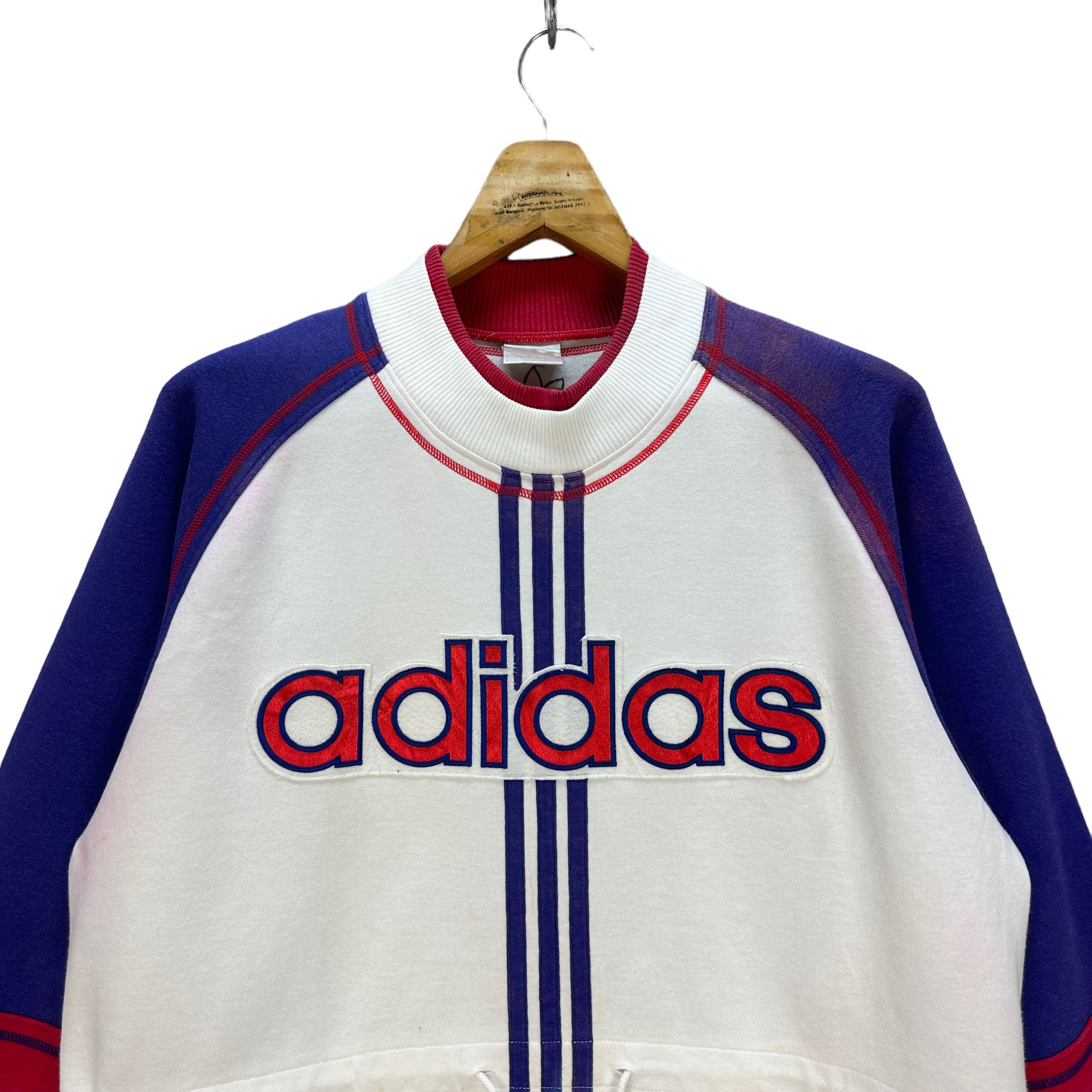 Adidas VINTAGE ADIDAS TREFOIL BIG LOGO JUMPER #8204-212 Size US M / EU 48-50 / 2 - 2 Thumbnail
