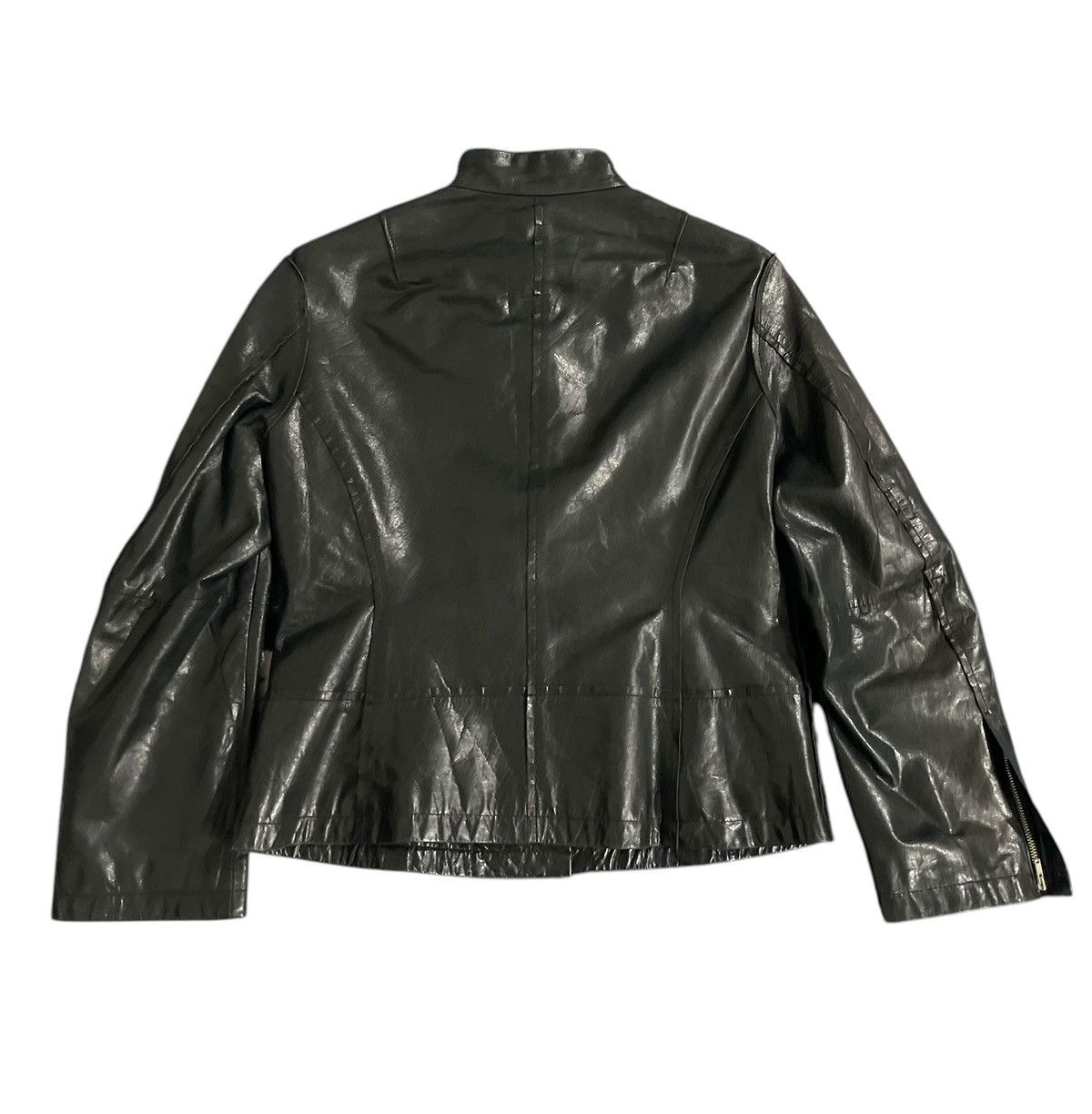 Yohji Yamamoto Vintage WXYZ Workshop Leather Jacket Size XS / US 0-2 / IT 36-38 - 2 Thumbnail