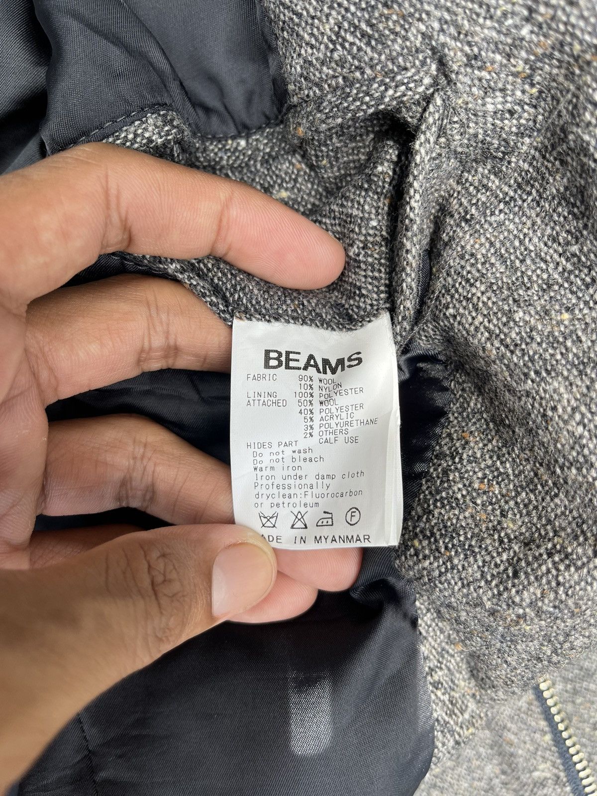 Beams Plus BEAMS Navy Hooded Wool Jacket (Size S) Size US S / EU 44-46 / 1 - 19 Thumbnail