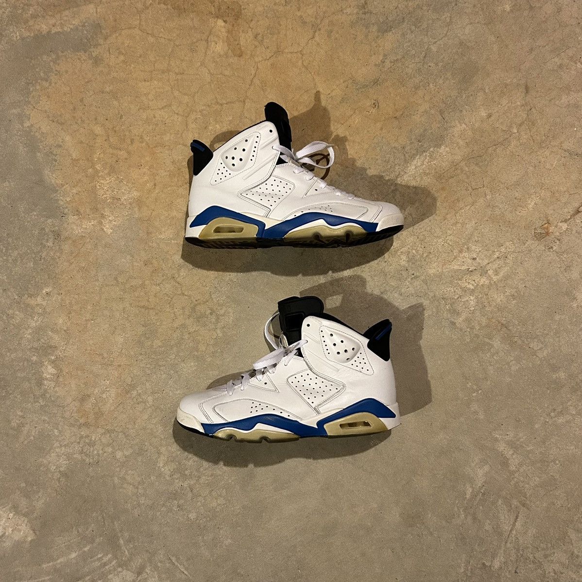image of Jordan Nike Air Jordan 6 Retro Sport Blue 2014 Us 9 Shoes in White, Men's