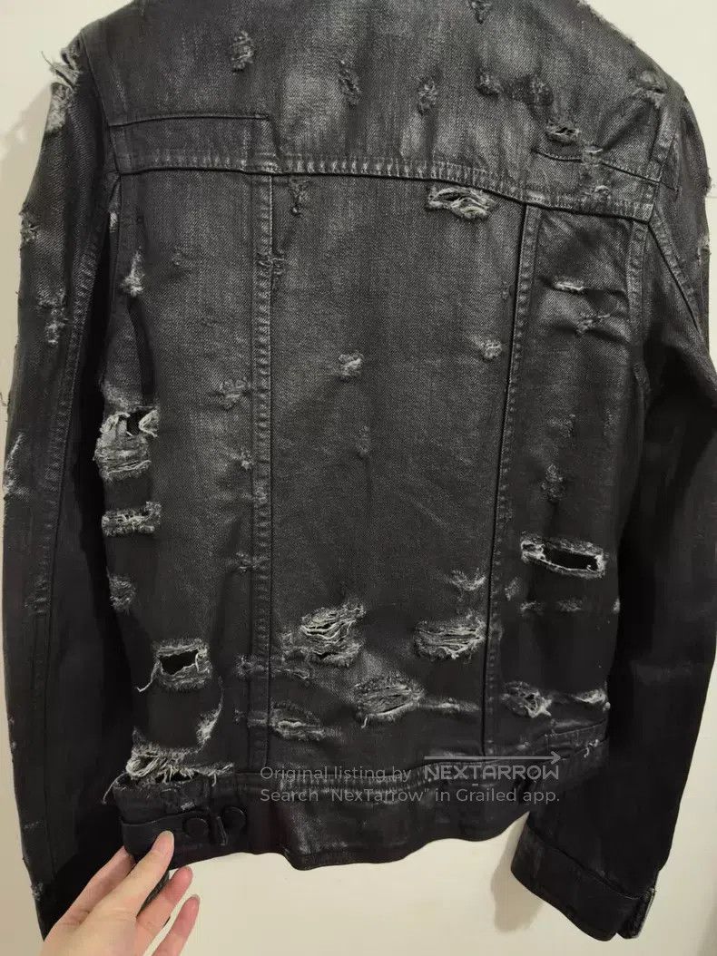 Dior Dior Black Vinyl Crackle Destroyed Denim Jacket i Size US S / EU 44-46 / 1 - 5 Thumbnail