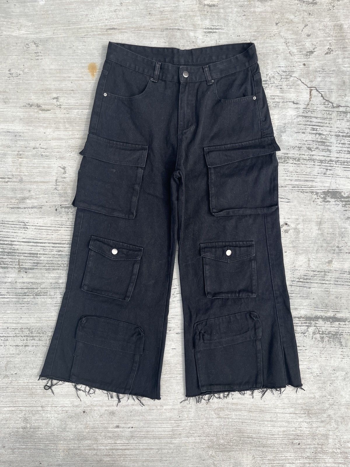 Shein Manfinity Wide Cargo Denim Size US 33 - 1 Thumbnail