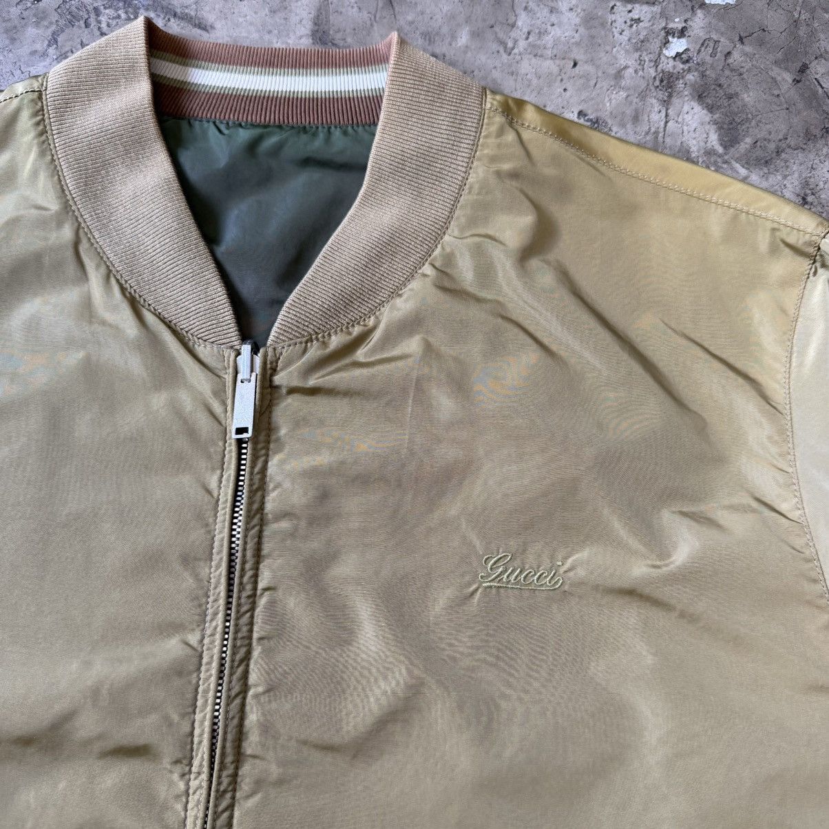 Gucci Gucci - Tom Ford - Reversible Nylon Military Bomber Jacket Size US L / EU 52-54 / 3 - 5 Thumbnail