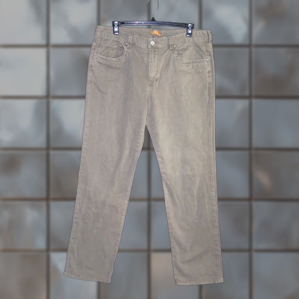Tommy Bahama Pants Adult 38W 34L Army Green Cotton Stretch Mens