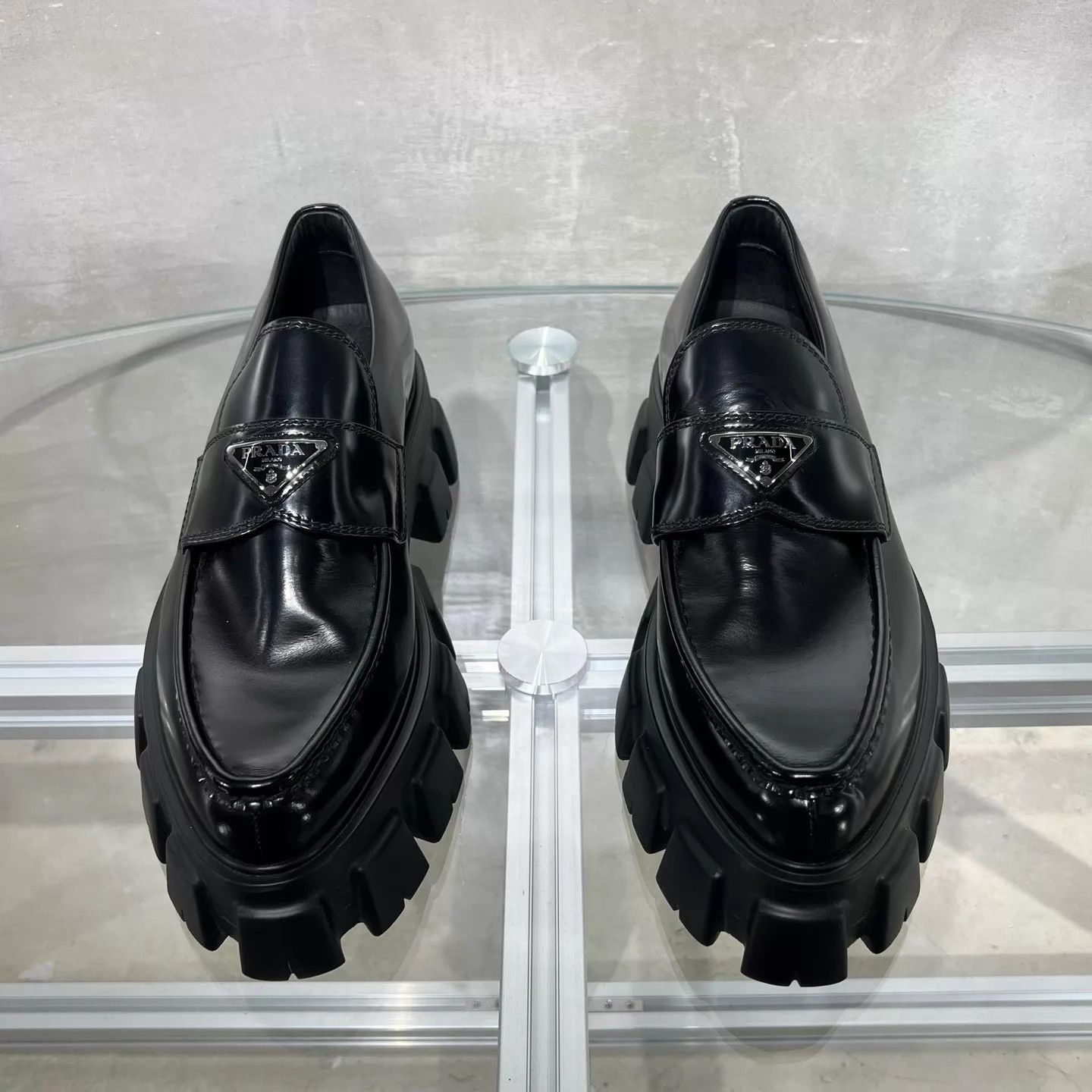 Prada Prada Monolith Black Platform Pointed Loafer 42 Size US 9 / EU 42 - 1 Thumbnail