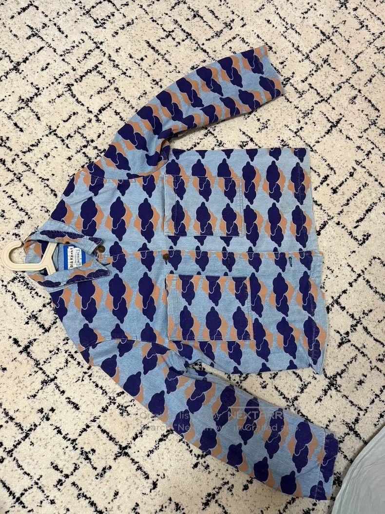 Acne Studios Acne Studios Blue cloud-patterned denim jacket Size US L / EU 52-54 / 3 - 1 Thumbnail