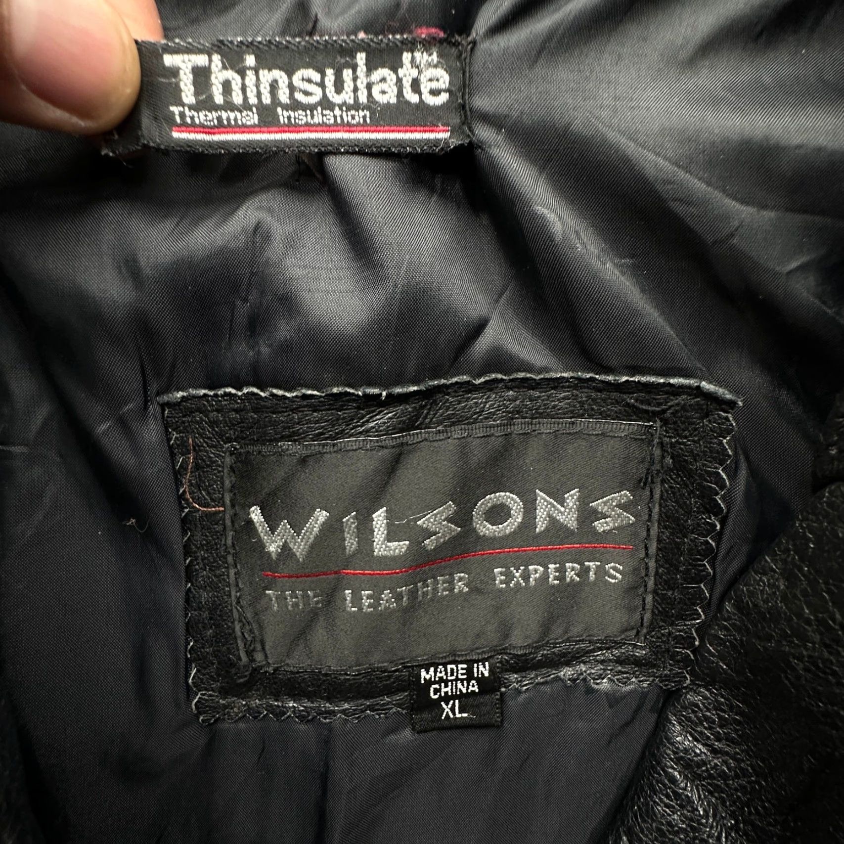 Vintage VINTAGE Wilsons Leather Bomber Jacket Mens XL Black Full Zip Lined Size US XL / EU 56 / 4 - 3 Thumbnail