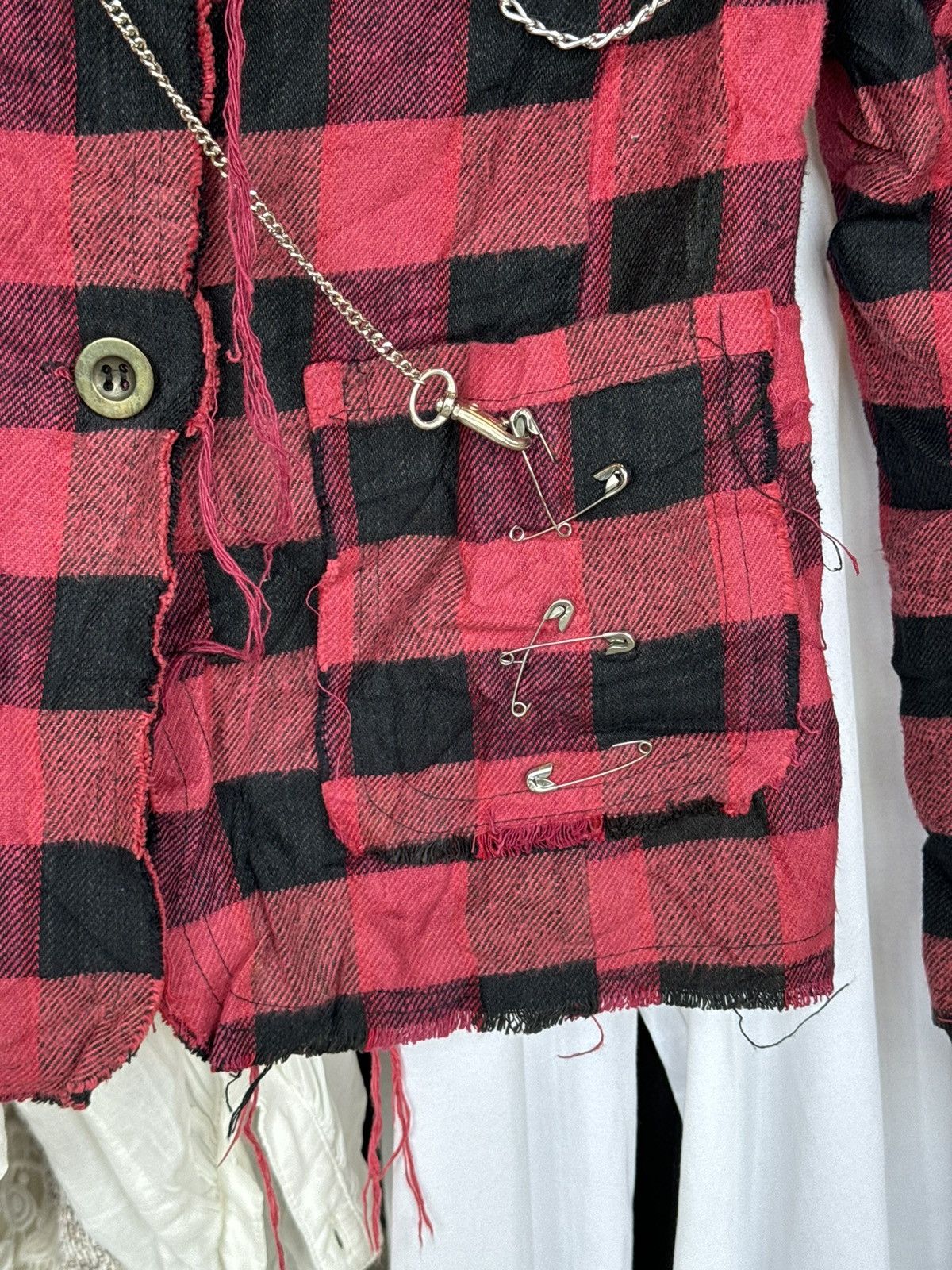 Japanese Brand Sex Pot Revenge Punk Chains Pins Riot Poem Blazer Jacket Size US S / EU 44-46 / 1 - 8 Thumbnail