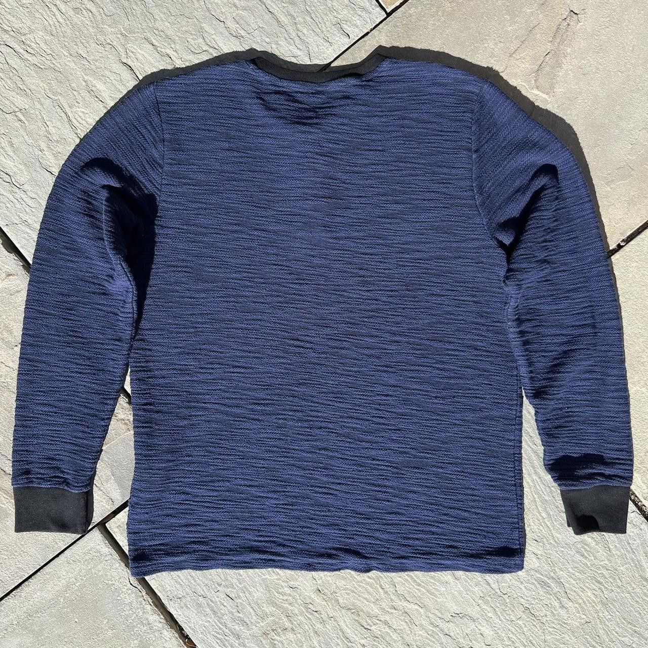 Old Navy Textured Fabric Dark Blue Henley Size US M / EU 48-50 / 2 - 2 Thumbnail
