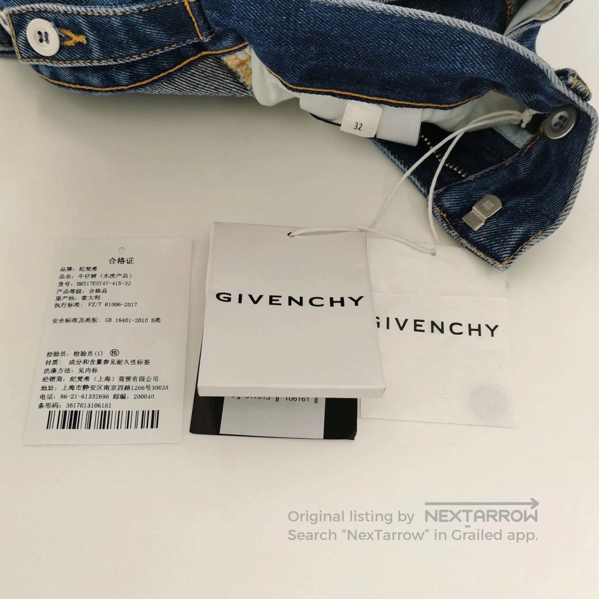 Givenchy Givenchy Blue Cargo Pants with Logo Size 33. Size US 33 - 1 Thumbnail