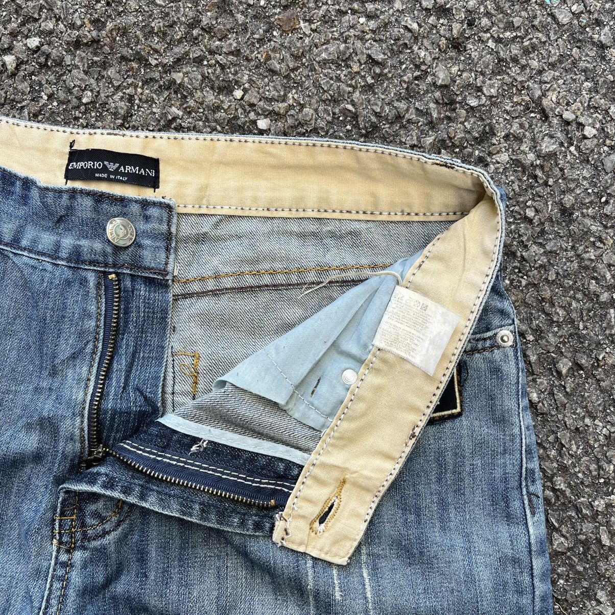 Emporio Armani VTG Rare Archive Emporio Armani Embroidered Wide Logo Jeans Size US 34 / EU 50 - 7 Thumbnail