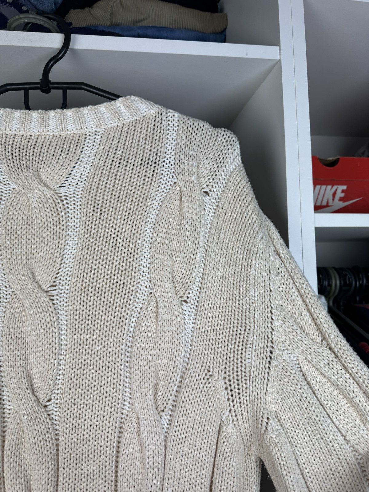 Ermenegildo Zegna Ermenegildo Zegna Men’s Cotton Cable Knit Sweater Size US XL / EU 56 / 4 - 20 Thumbnail