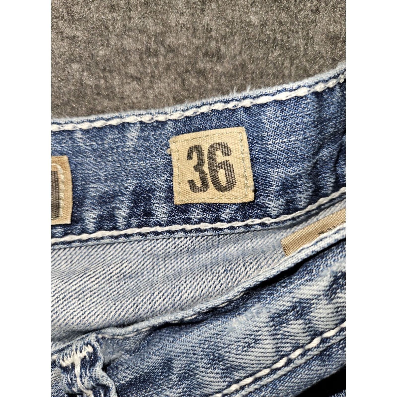 BKE BKE Seth Jeans Men 36x31 Jeans Straight Blue Embroidered Preppy Distressed Cowboy Rock Buckle Bke Regular Mens Size US 36 / EU 52 - 3 Thumbnail