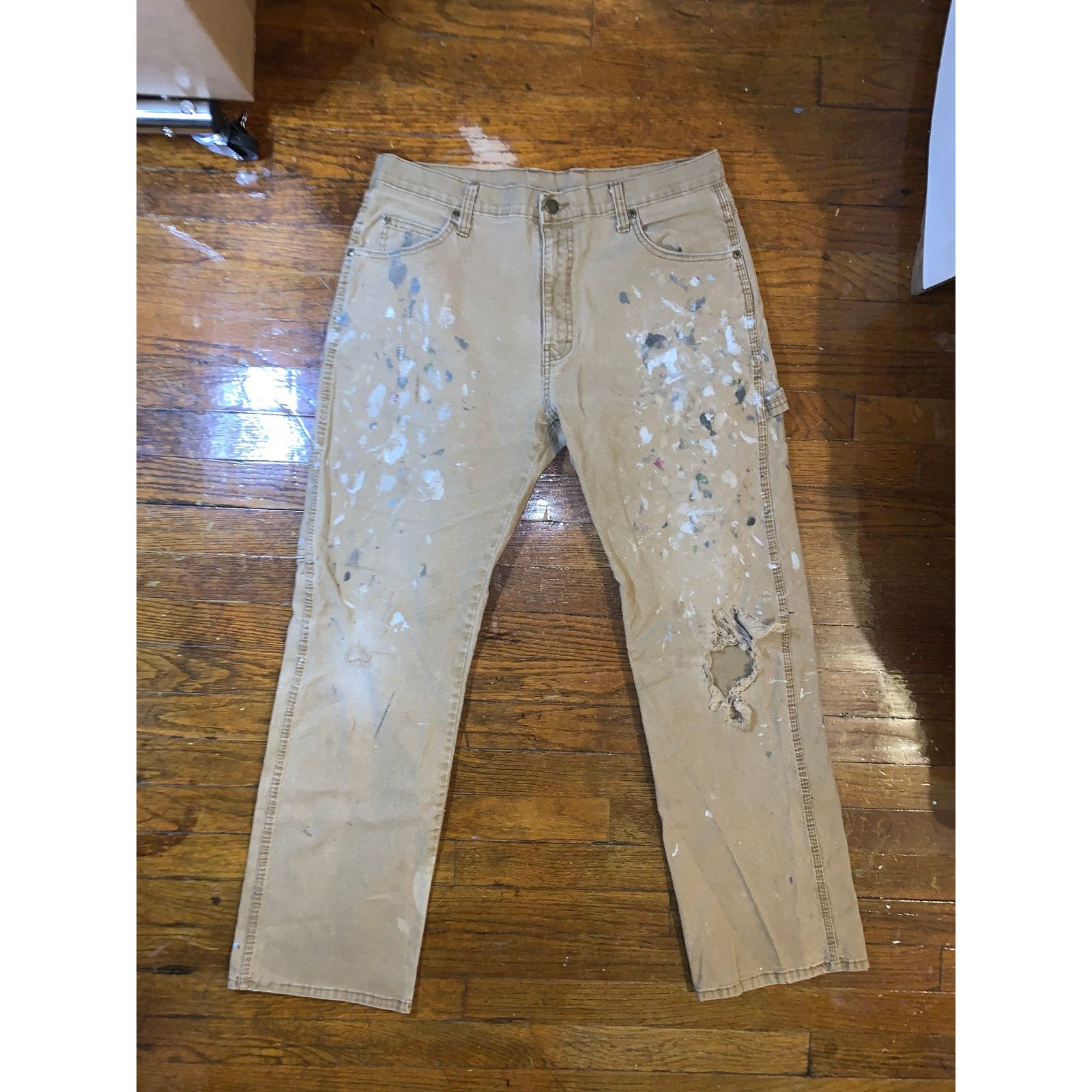 Dickies Dickies Carpenter Pants Hammer Loop Distressed Paint 34X32 Size US 34 / EU 50 - 1 Thumbnail