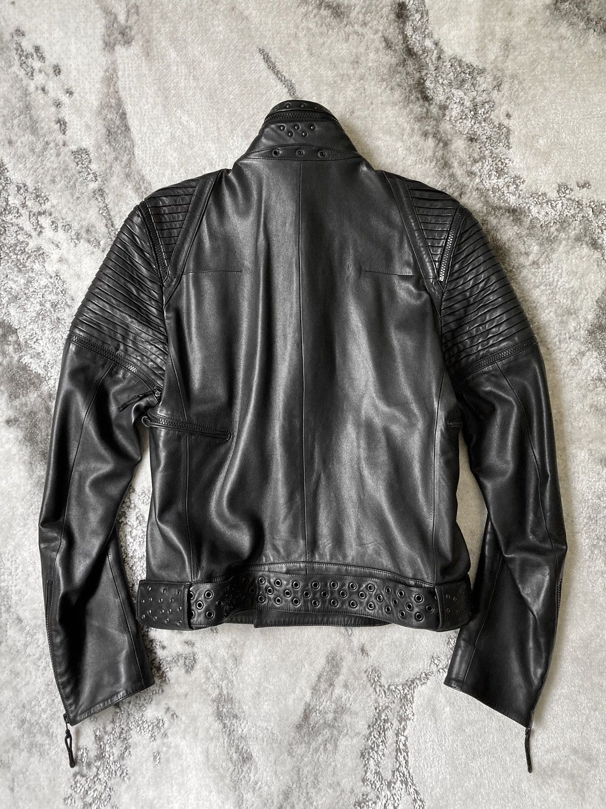 Dior × Hedi Slimane S/S 2004 “Strip” Leather Biker Jacket Size US M / EU 48-50 / 2 - 17 Thumbnail