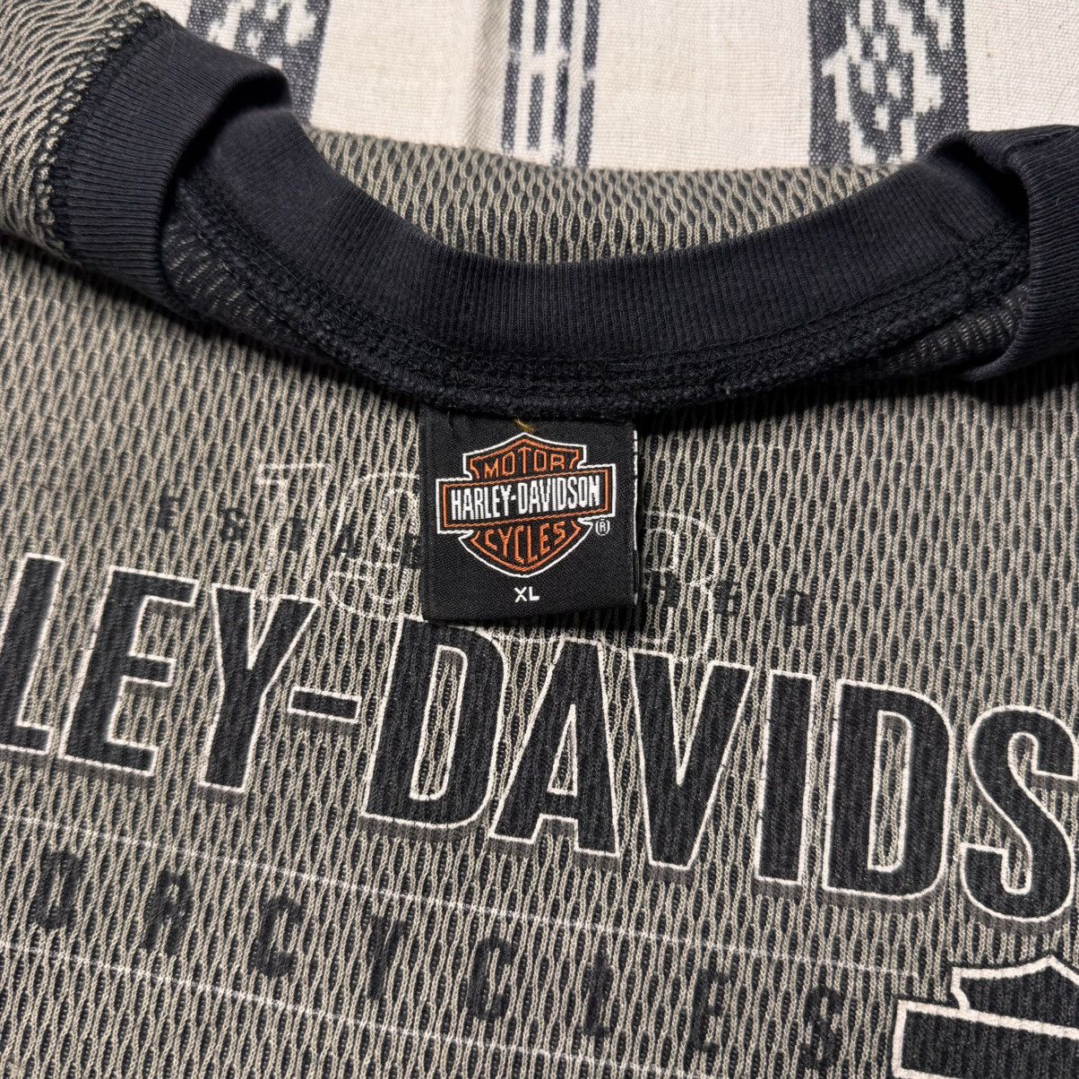 Harley Davidson Vintage 90's Thermal Harley Davidson Long Sleeve Size US L / EU 52-54 / 3 - 3 Thumbnail