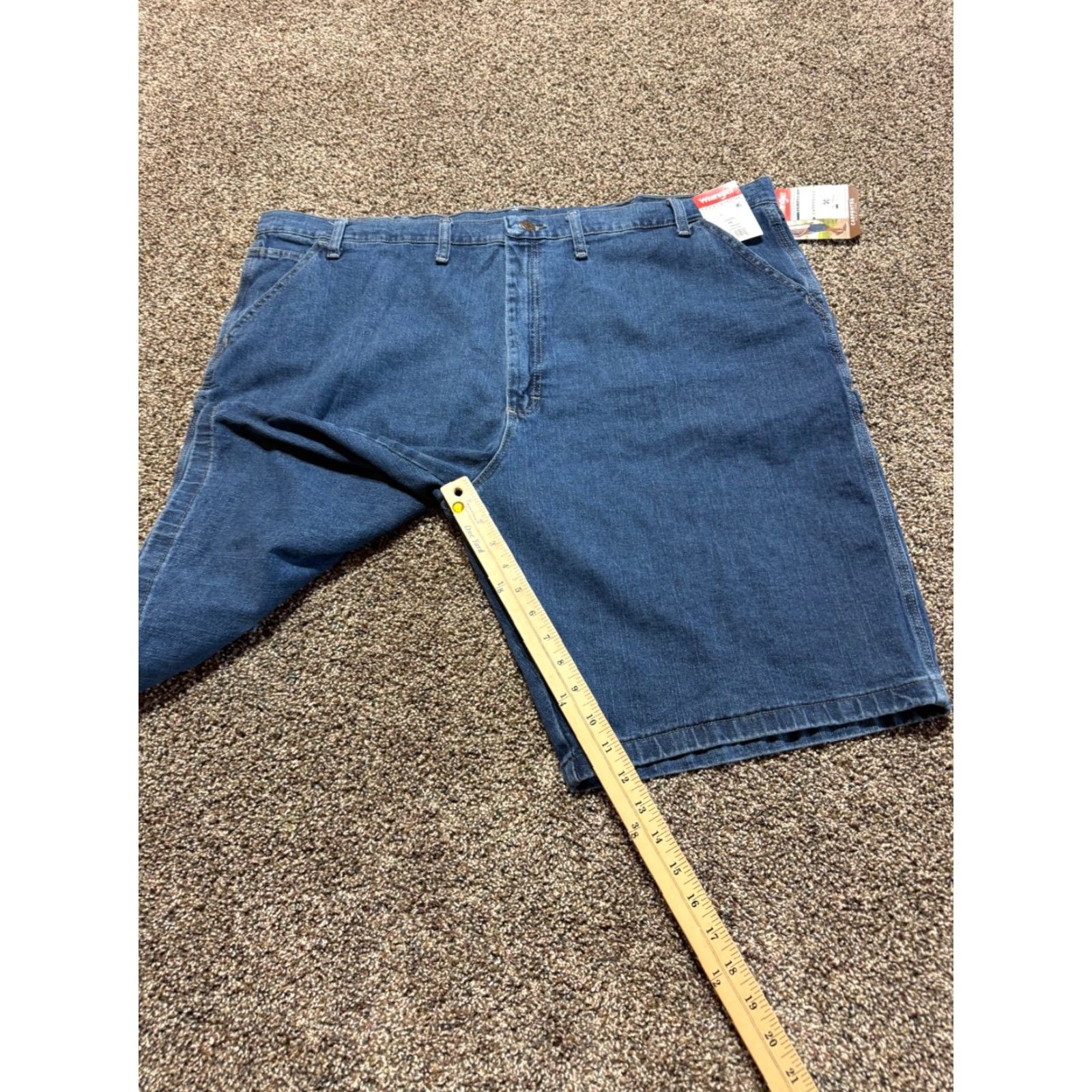 Wrangler Wrangler Mens Shorts 46 Carpenter Utility 11" Inseam Blue Denim Flex NEW Size US 30 / EU 46 - 4 Thumbnail