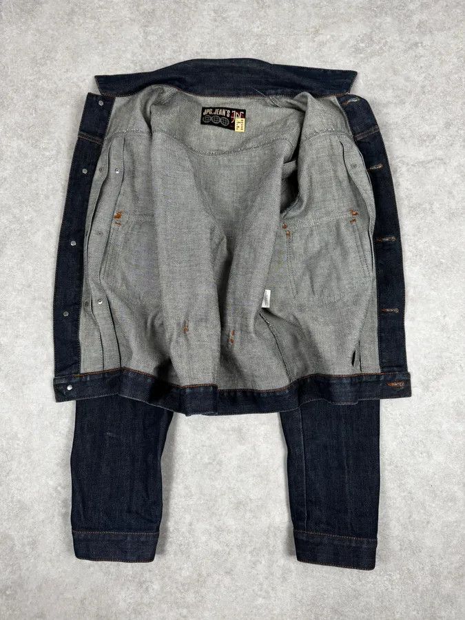 Jean Paul Gaultier 2000s Jean Paul Gaultier Navy Brut Denim Elastic Jacket Size US M / EU 48-50 / 2 - 7 Thumbnail
