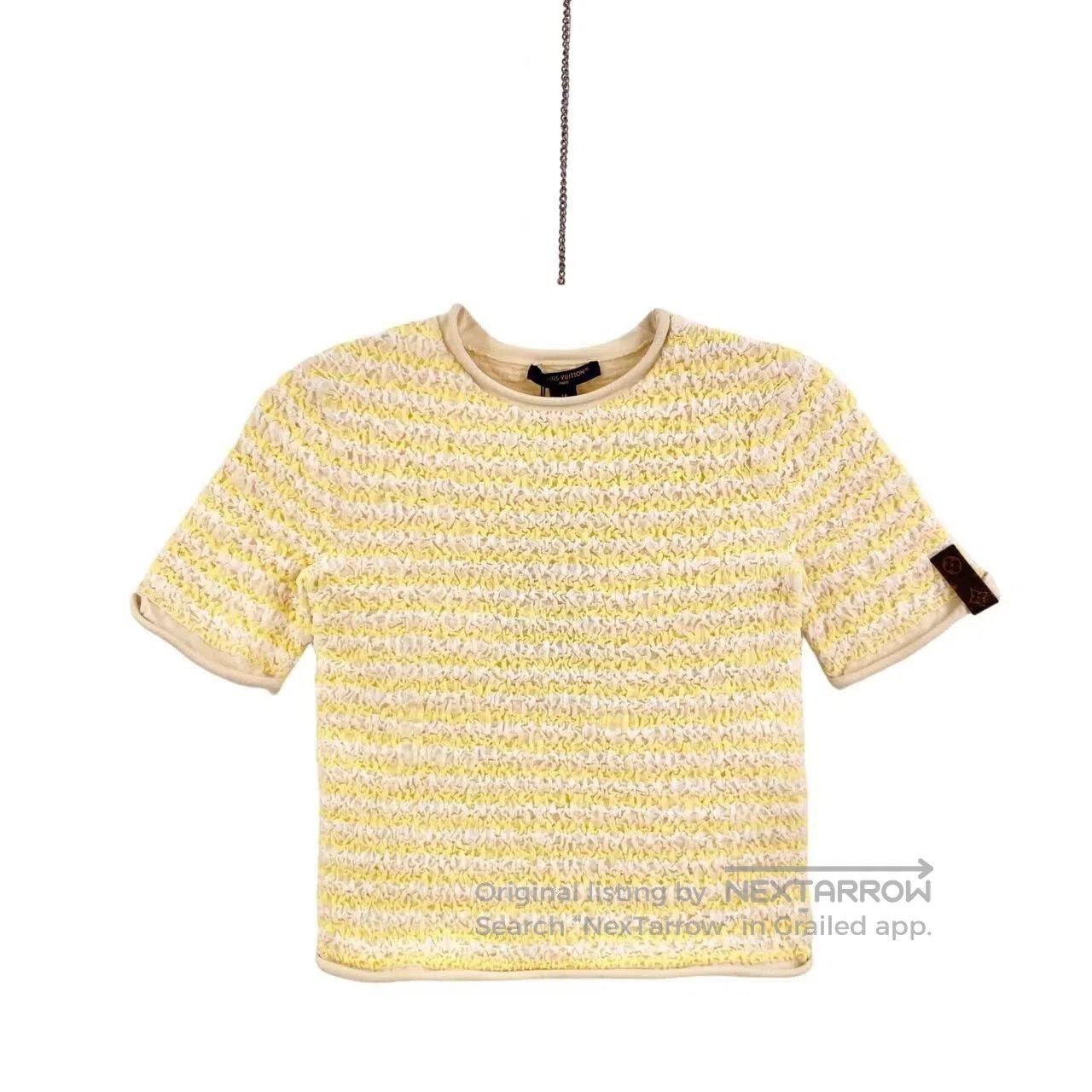 Louis Vuitton Louis Vuitton Pleated chick yellow striped short sleeves| Size M / US 6-8 / IT 42-44 - 1 Thumbnail