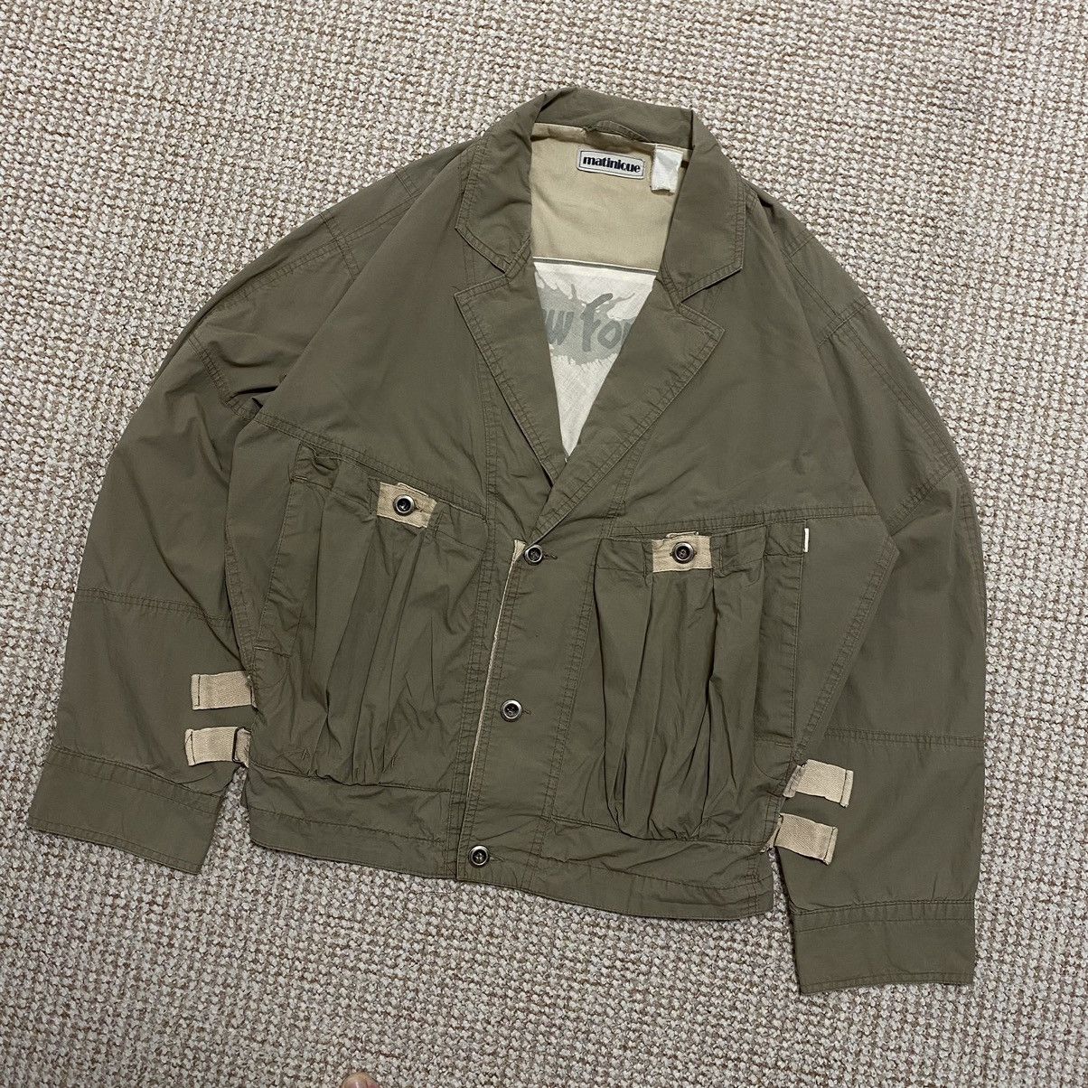 image of Matinique Vintage Military Bondage Japanese Jacket in Khaki, Men's (Size Medium)