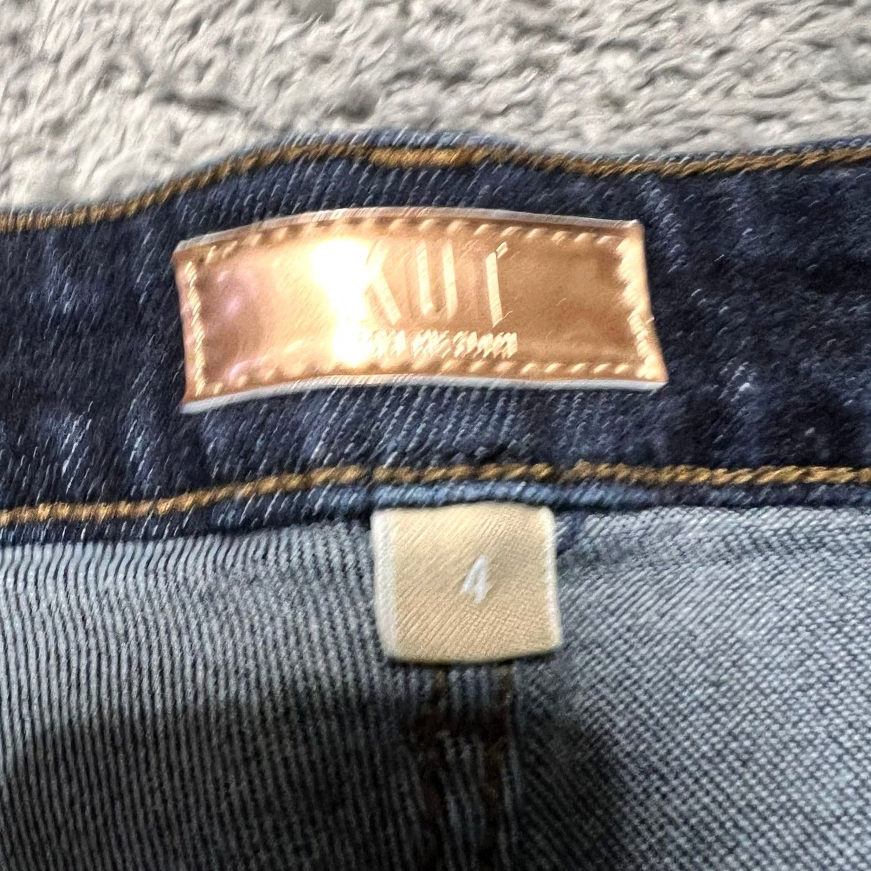 Vintage Kut from the Kloth Jeans Womens 4 FAY Fab Ab Straight Leg Blue Cuffed 31x26.5 Size 27" / US 4 / IT 40 - 5 Thumbnail