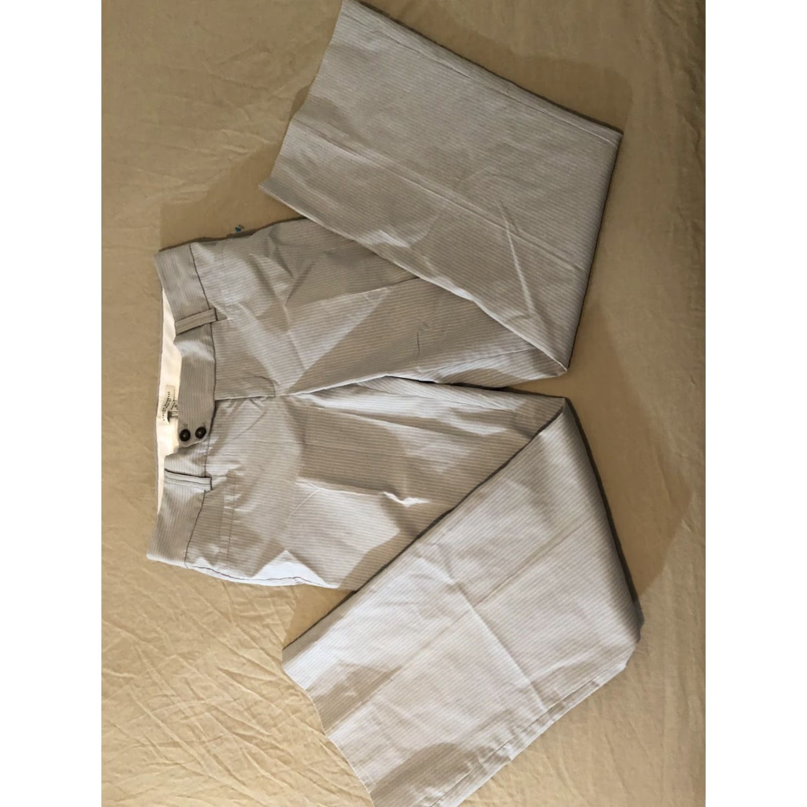 Banana Republic Womens Banana Republic Dress Pants 10 Gray Cotton Size 32" / US 10 / IT 46 - 2 Thumbnail