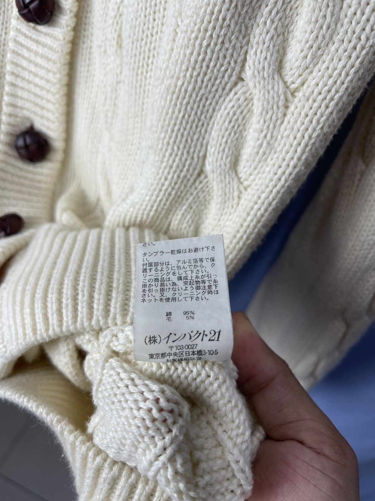 Polo Ralph Lauren Vintage Cable-knit Shawl Collar Cardigan Polo Ralph Lauren Size US M / EU 48-50 / 2 - 5 Thumbnail